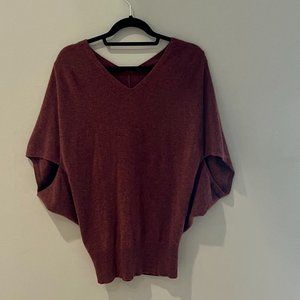 Subtle Luxury Tapered Dolman Top 100% Cashmere Excellent Condition SZ S/M